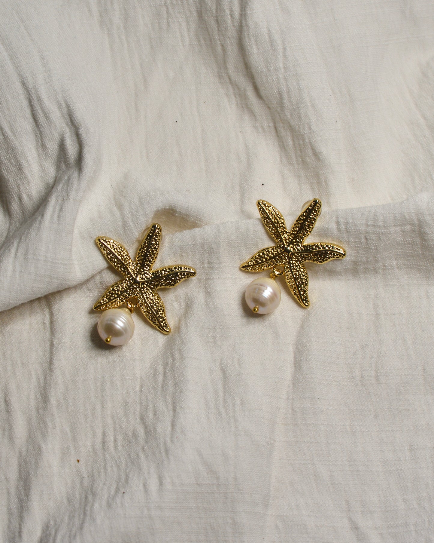 Aretes estrella perla