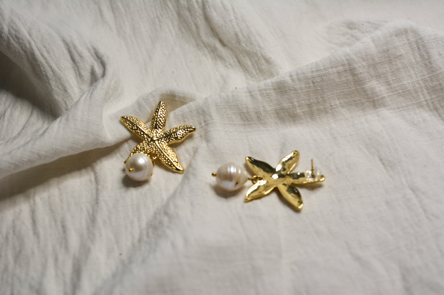 Aretes estrella perla