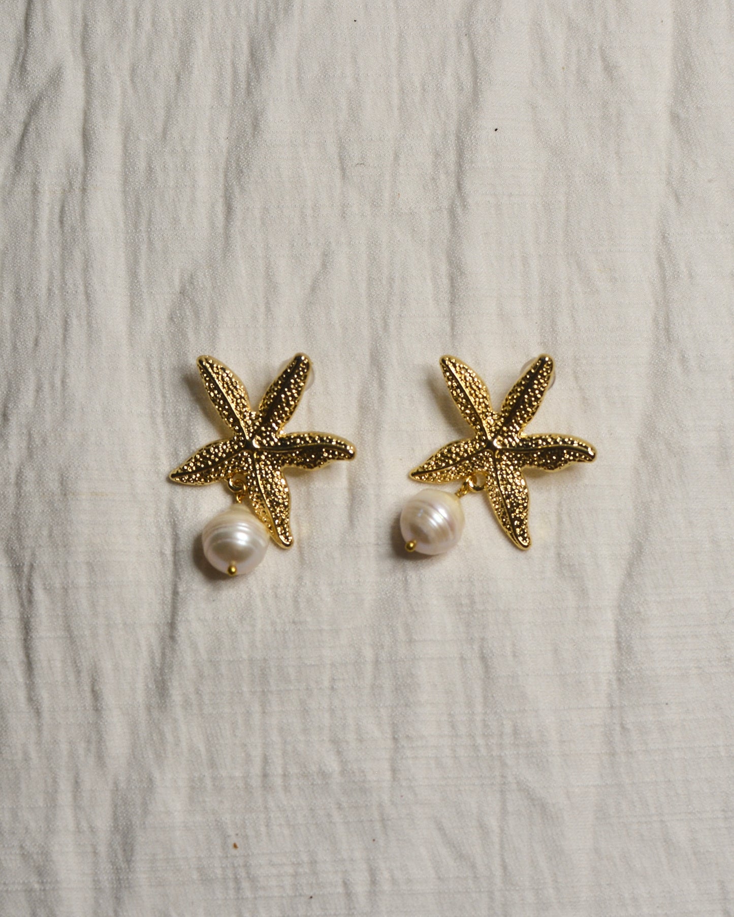 Aretes estrella perla