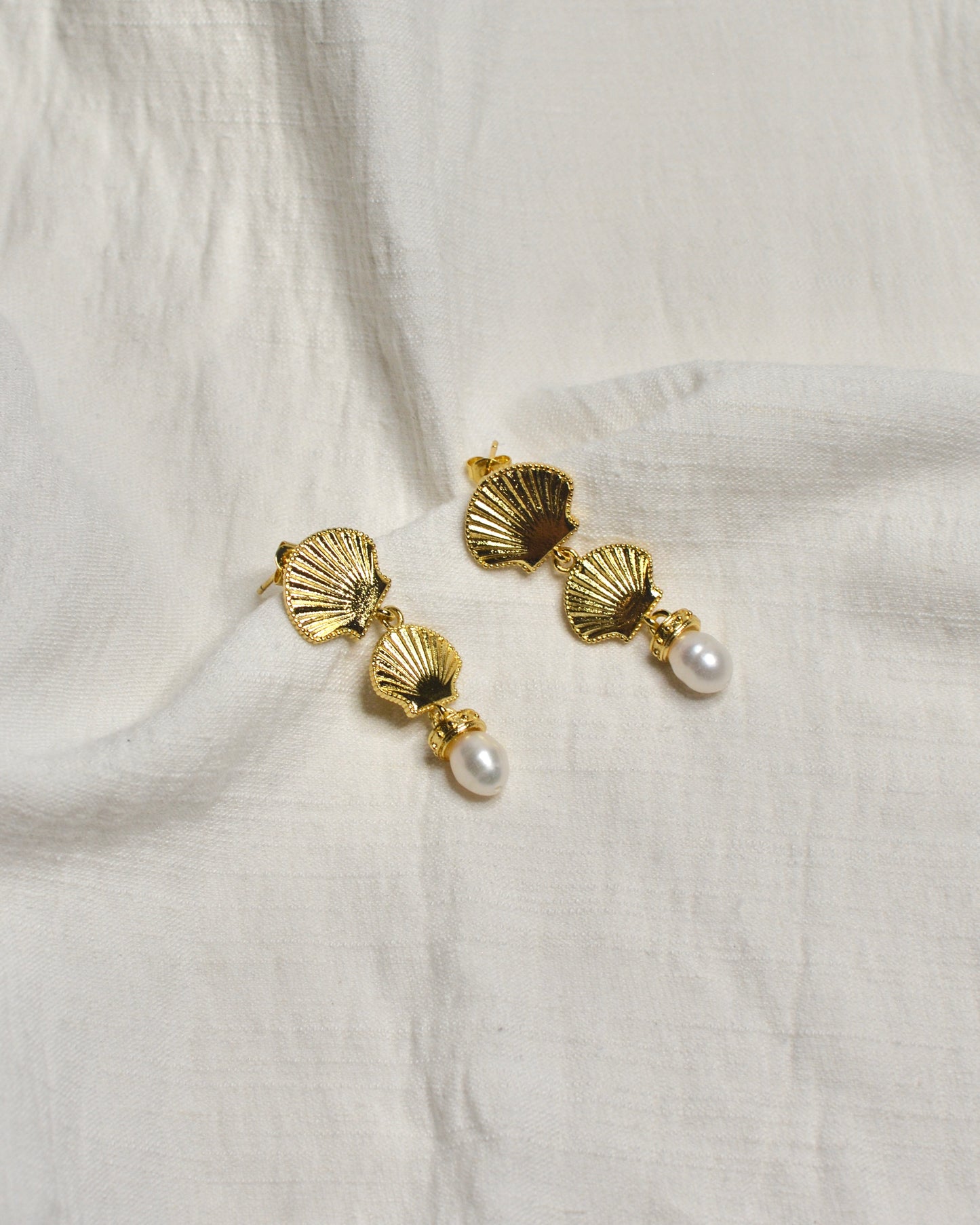 Aretes Conchas y Perla