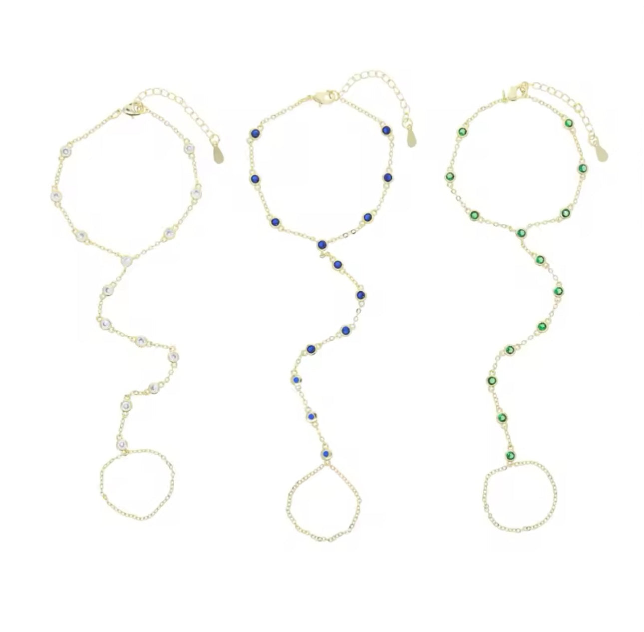 Hand Chain Elena Blue