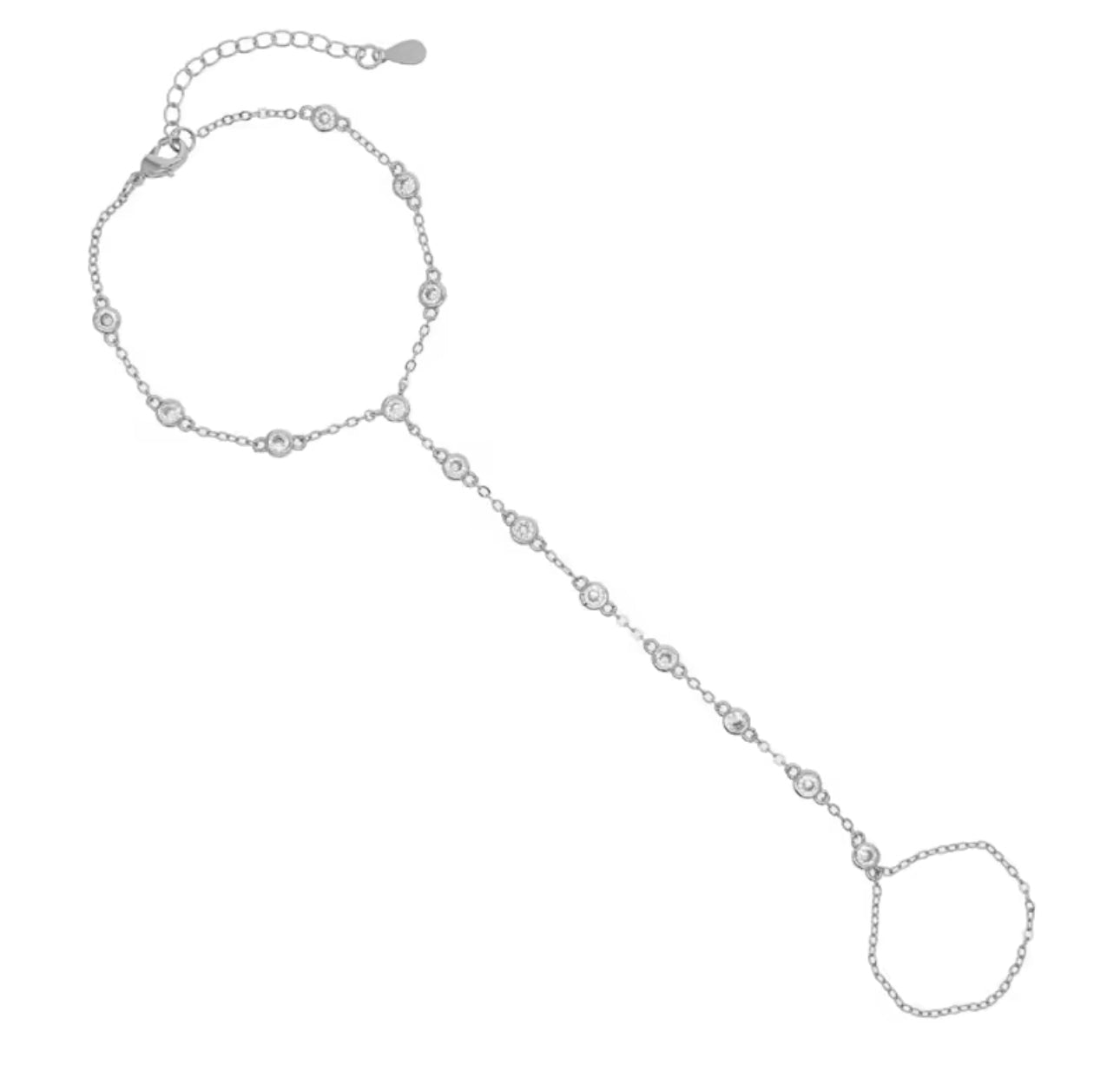 Hand Chain Elena Silver